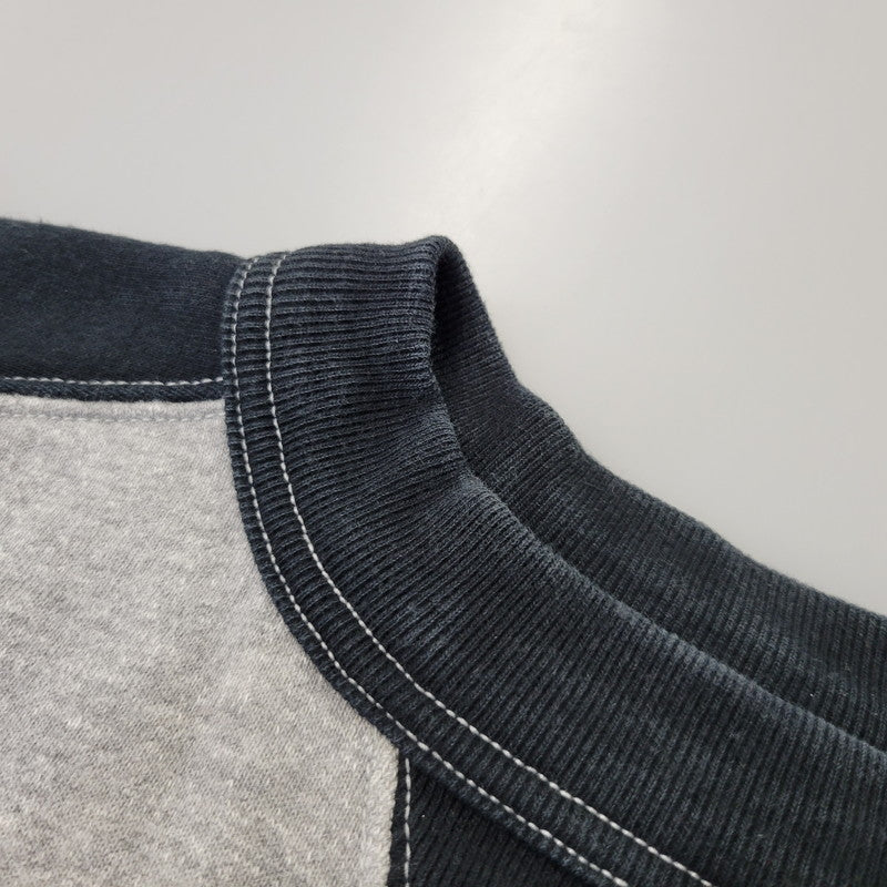 【中古品】【メンズ】 CUSHMAN クッシュマン FREEDOM SLEEVE 2-TONE PRINT SWEAT フリーダム スリーブ 2トーン プリント スウェット 145-260720-as-03-izu サイズ：S カラー：グレー×ブラック 万代Net店