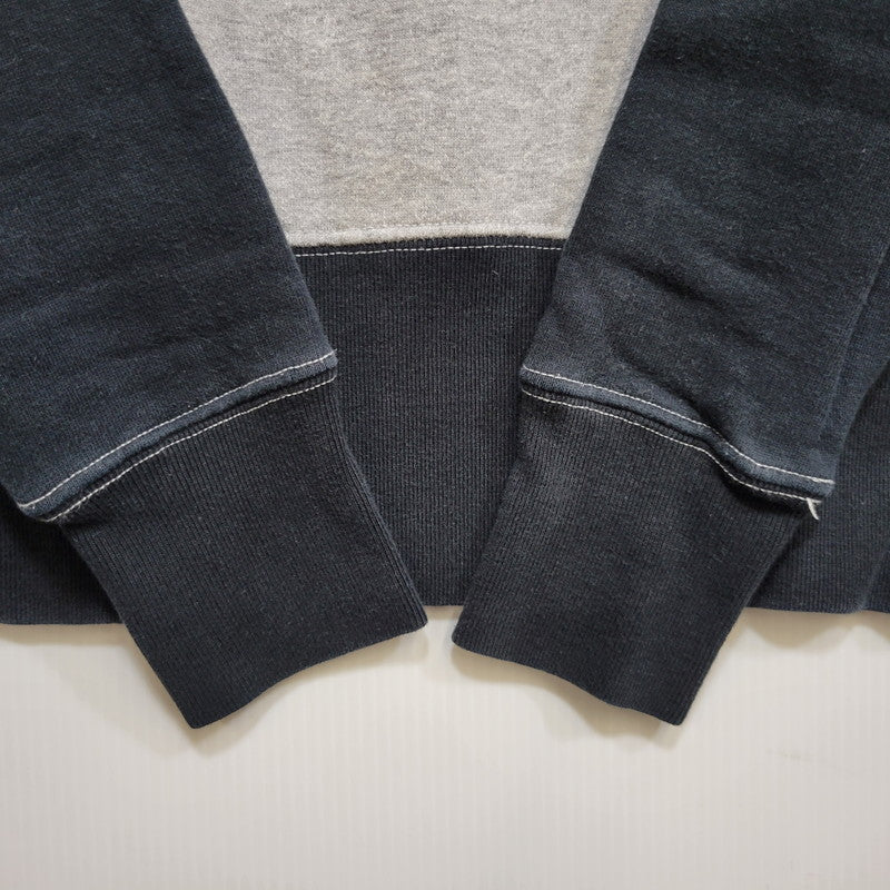 【中古品】【メンズ】 CUSHMAN クッシュマン FREEDOM SLEEVE 2-TONE PRINT SWEAT フリーダム スリーブ 2トーン プリント スウェット 145-260720-as-03-izu サイズ：S カラー：グレー×ブラック 万代Net店