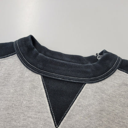 【中古品】【メンズ】 CUSHMAN クッシュマン FREEDOM SLEEVE 2-TONE PRINT SWEAT フリーダム スリーブ 2トーン プリント スウェット 145-260720-as-03-izu サイズ：S カラー：グレー×ブラック 万代Net店
