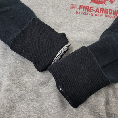 【中古品】【メンズ】 CUSHMAN クッシュマン FREEDOM SLEEVE 2-TONE PRINT SWEAT フリーダム スリーブ 2トーン プリント スウェット 145-260720-as-03-izu サイズ：S カラー：グレー×ブラック 万代Net店