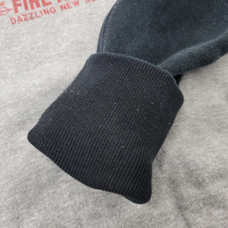 【中古品】【メンズ】 CUSHMAN クッシュマン FREEDOM SLEEVE 2-TONE PRINT SWEAT フリーダム スリーブ 2トーン プリント スウェット 145-260720-as-03-izu サイズ：S カラー：グレー×ブラック 万代Net店