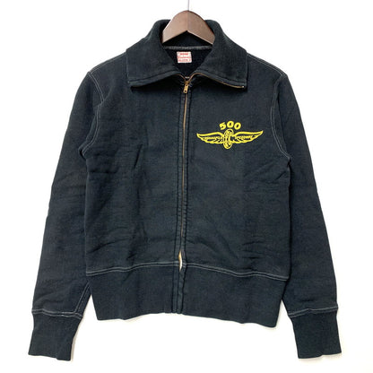 【中古品】【メンズ】 CUSHMAN クッシュマン FULL ZIP PRINT SWEAT フル ジップ プリント スウェット トップス 長袖 145-260409-cs-15-izu サイズ：S カラー：ブラック 万代Net店