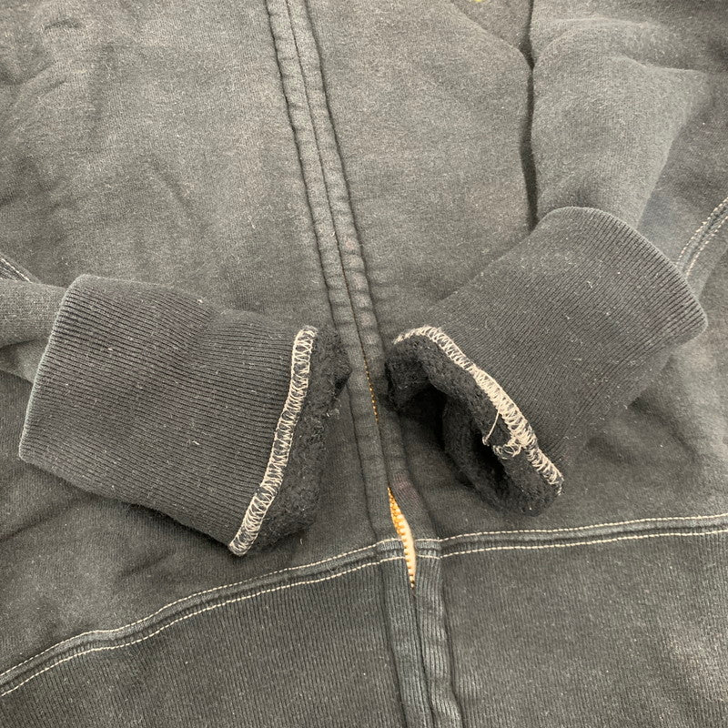【中古品】【メンズ】 CUSHMAN クッシュマン FULL ZIP PRINT SWEAT フル ジップ プリント スウェット トップス 長袖 145-260409-cs-15-izu サイズ：S カラー：ブラック 万代Net店
