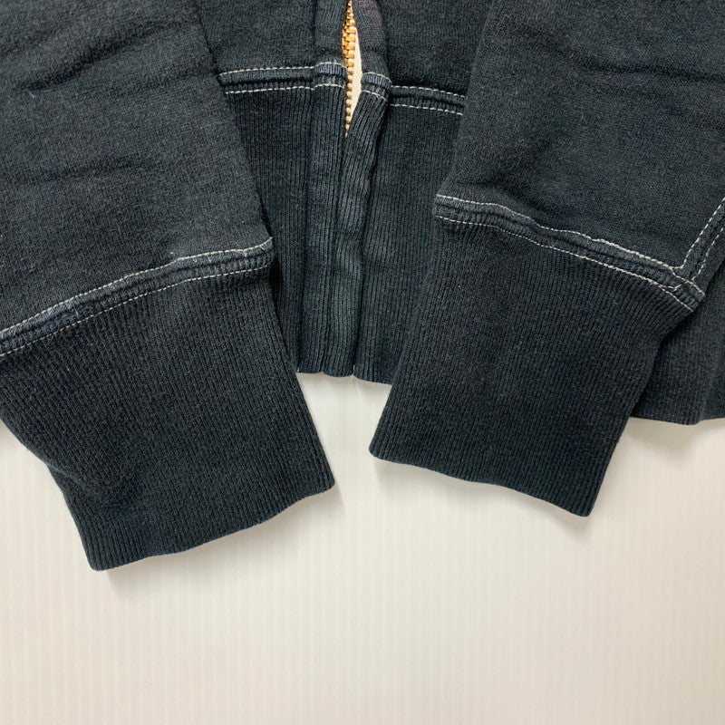 【中古品】【メンズ】 CUSHMAN クッシュマン FULL ZIP PRINT SWEAT フル ジップ プリント スウェット トップス 長袖 145-260409-cs-15-izu サイズ：S カラー：ブラック 万代Net店