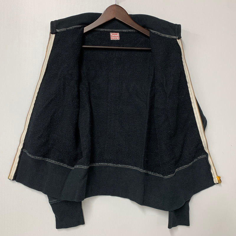 【中古品】【メンズ】 CUSHMAN クッシュマン FULL ZIP PRINT SWEAT フル ジップ プリント スウェット トップス 長袖 145-260409-cs-15-izu サイズ：S カラー：ブラック 万代Net店