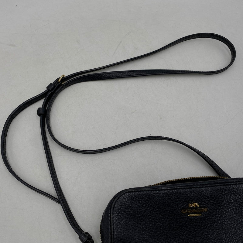 【中古品】【メンズ/レディース】 COACH コーチ 87734PBB LEATHER CAMERA BAG レザー カメラ バッグ 鞄 カバン 180-260408-ya-05-izu カラー：BLACK 万代Net店