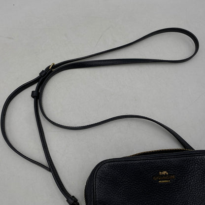 【中古品】【メンズ/レディース】 COACH コーチ 87734PBB LEATHER CAMERA BAG レザー カメラ バッグ 鞄 カバン 180-260408-ya-05-izu カラー：BLACK 万代Net店