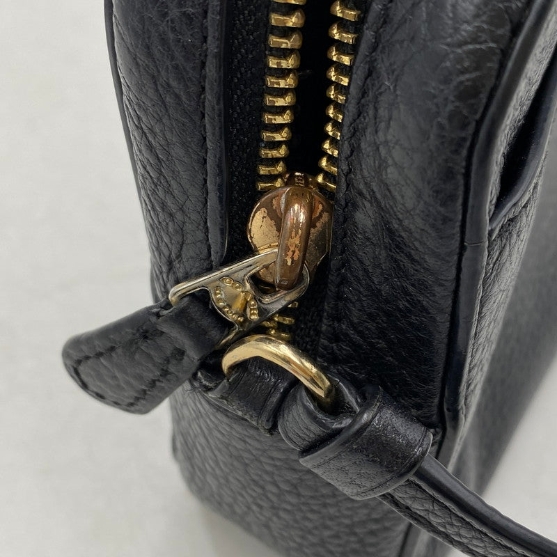 【中古品】【メンズ/レディース】 COACH コーチ 87734PBB LEATHER CAMERA BAG レザー カメラ バッグ 鞄 カバン 180-260408-ya-05-izu カラー：BLACK 万代Net店