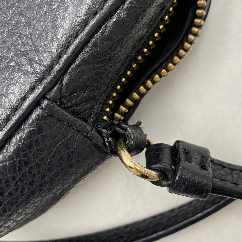 【中古品】【メンズ/レディース】 COACH コーチ 87734PBB LEATHER CAMERA BAG レザー カメラ バッグ 鞄 カバン 180-260408-ya-05-izu カラー：BLACK 万代Net店