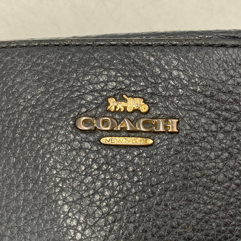 【中古品】【メンズ/レディース】 COACH コーチ 87734PBB LEATHER CAMERA BAG レザー カメラ バッグ 鞄 カバン 180-260408-ya-05-izu カラー：BLACK 万代Net店