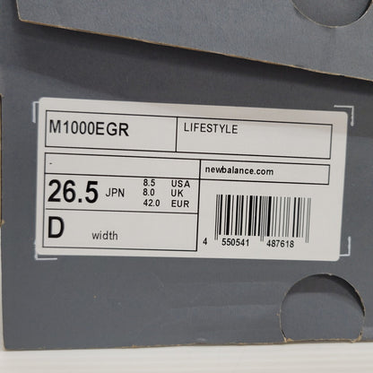 【中古美品】【メンズ】 NEW BALANCE ニューバランス 1000 M1000EGR スニーカー シューズ 靴 162-260406-as-10-izu サイズ：26.5cm カラー：シルバー系 万代Net店