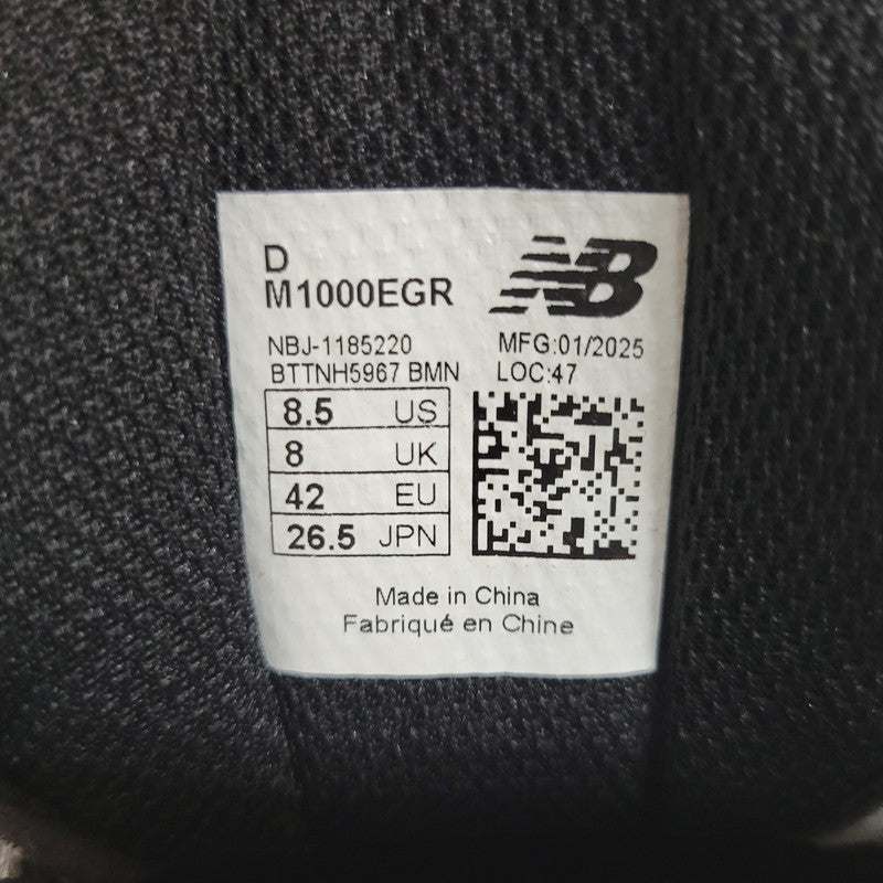 【中古美品】【メンズ】 NEW BALANCE ニューバランス 1000 M1000EGR スニーカー シューズ 靴 162-260406-as-10-izu サイズ：26.5cm カラー：シルバー系 万代Net店