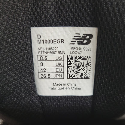 【中古美品】【メンズ】 NEW BALANCE ニューバランス 1000 M1000EGR スニーカー シューズ 靴 162-260406-as-10-izu サイズ：26.5cm カラー：シルバー系 万代Net店