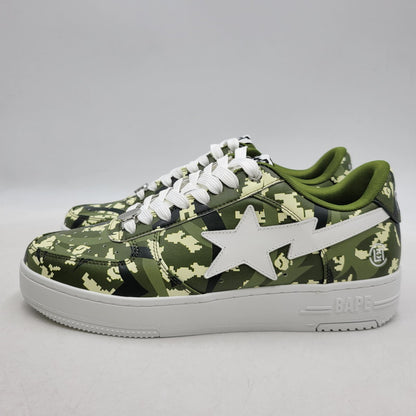 【中古美品】【メンズ】 A BATHING APE アベイシングエイプ × CLOT クロット EGRA CAMO BAPE STA M2 0ZXSHM931911P エグラカモ ベイプスタ M2 スニーカー シューズ 靴 162-260406-as-18-izu サイズ：29cm カラー：グリーン系 万代Net店