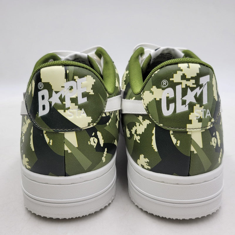 【中古美品】【メンズ】 A BATHING APE アベイシングエイプ × CLOT クロット EGRA CAMO BAPE STA M2 0ZXSHM931911P エグラカモ ベイプスタ M2 スニーカー シューズ 靴 162-260406-as-18-izu サイズ：29cm カラー：グリーン系 万代Net店