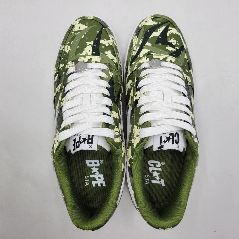 【中古美品】【メンズ】 A BATHING APE アベイシングエイプ × CLOT クロット EGRA CAMO BAPE STA M2 0ZXSHM931911P エグラカモ ベイプスタ M2 スニーカー シューズ 靴 162-260406-as-18-izu サイズ：29cm カラー：グリーン系 万代Net店