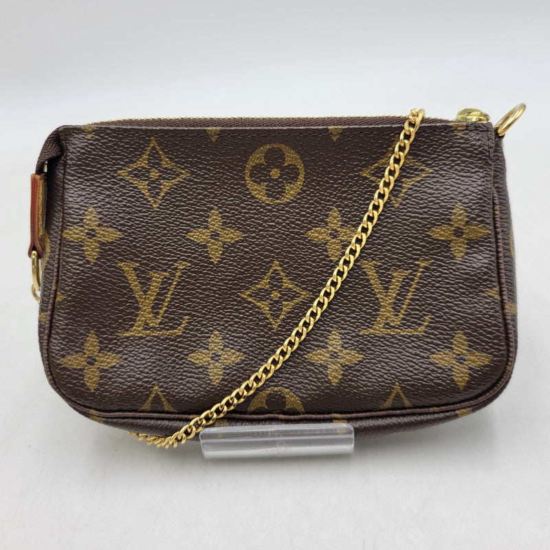 【中古品】【メンズ/レディース】 LOUIS VUITTON ルイ・ヴィトン M60153 FL4027 T&B モノグラム ミニポシェット アクセソワール ポーチ バッグ 179-260406-as-04-izu カラー：ブラウン 万代Net店