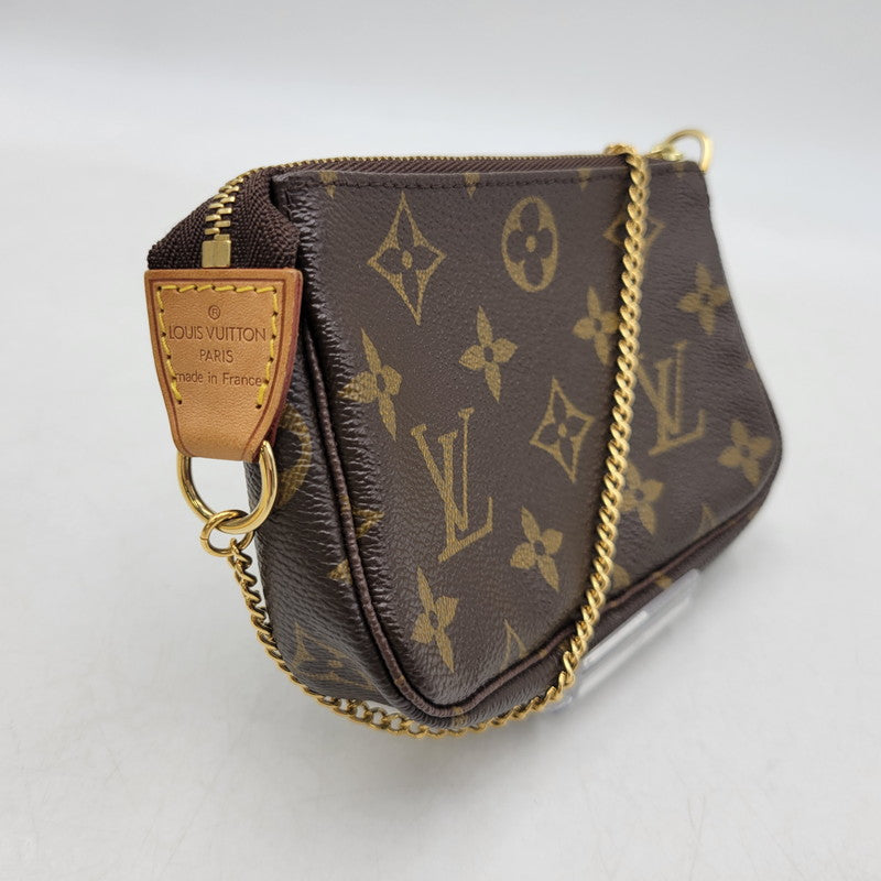 【中古品】【メンズ/レディース】 LOUIS VUITTON ルイ・ヴィトン M60153 FL4027 T&B モノグラム ミニポシェット アクセソワール ポーチ バッグ 179-260406-as-04-izu カラー：ブラウン 万代Net店