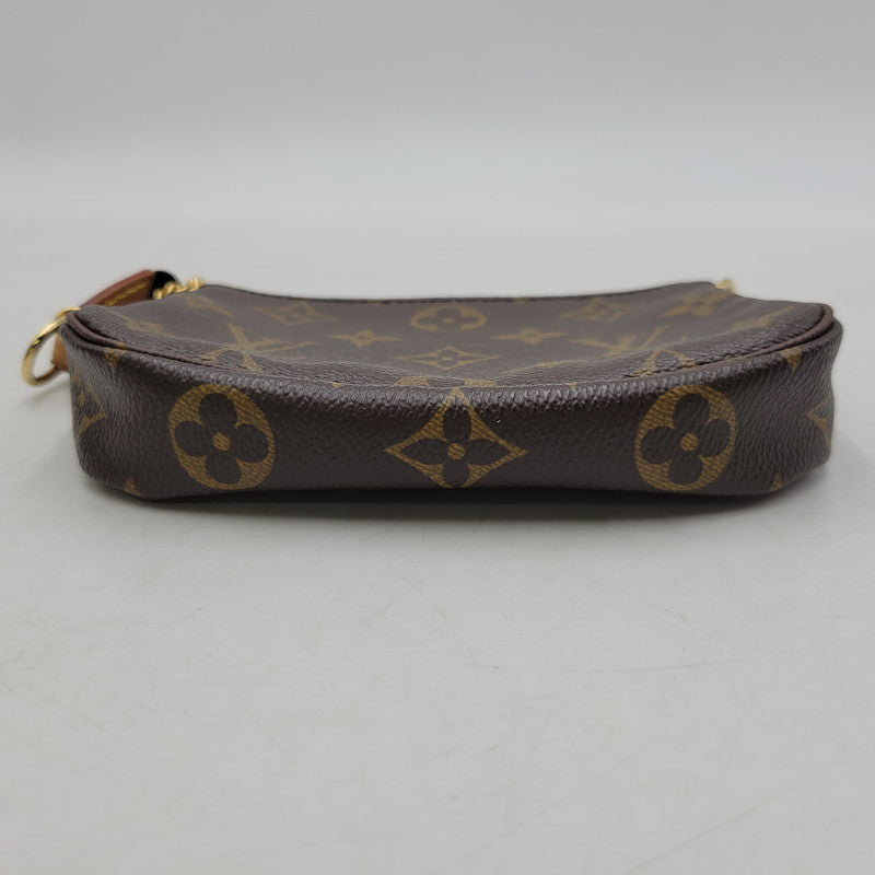 【中古品】【メンズ/レディース】 LOUIS VUITTON ルイ・ヴィトン M60153 FL4027 T&B モノグラム ミニポシェット アクセソワール ポーチ バッグ 179-260406-as-04-izu カラー：ブラウン 万代Net店