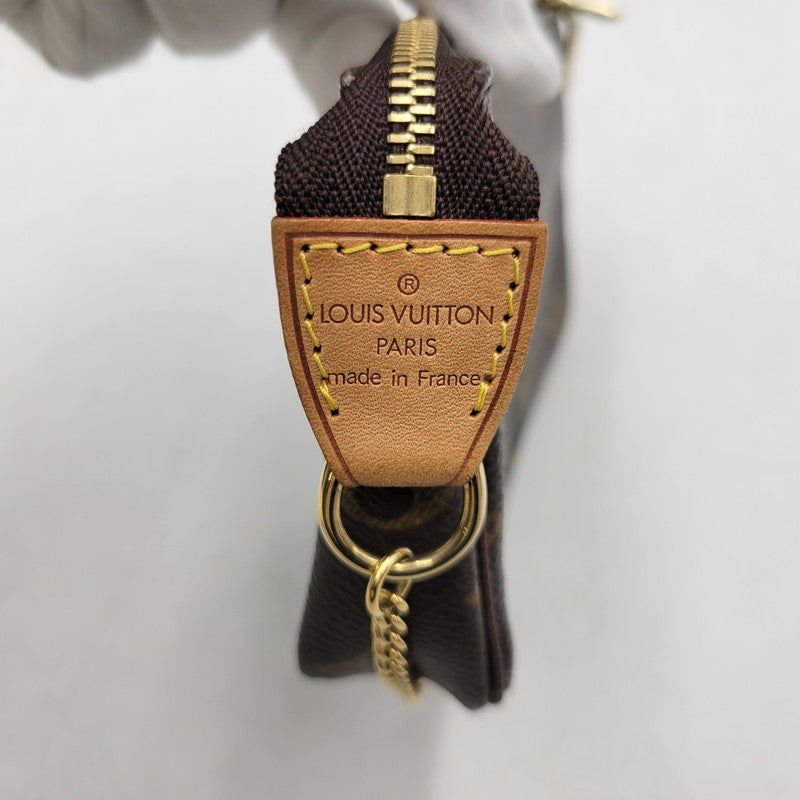 【中古品】【メンズ/レディース】 LOUIS VUITTON ルイ・ヴィトン M60153 FL4027 T&B モノグラム ミニポシェット アクセソワール ポーチ バッグ 179-260406-as-04-izu カラー：ブラウン 万代Net店