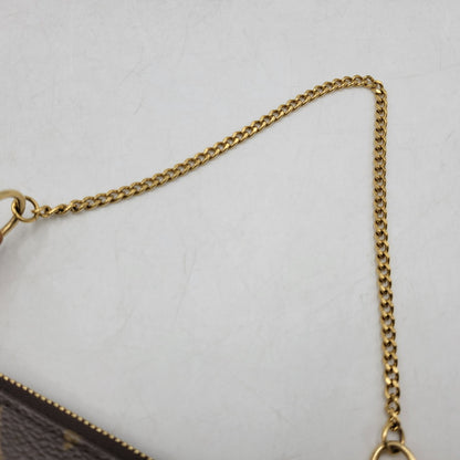 【中古品】【メンズ/レディース】 LOUIS VUITTON ルイ・ヴィトン M60153 FL4027 T&B モノグラム ミニポシェット アクセソワール ポーチ バッグ 179-260406-as-04-izu カラー：ブラウン 万代Net店