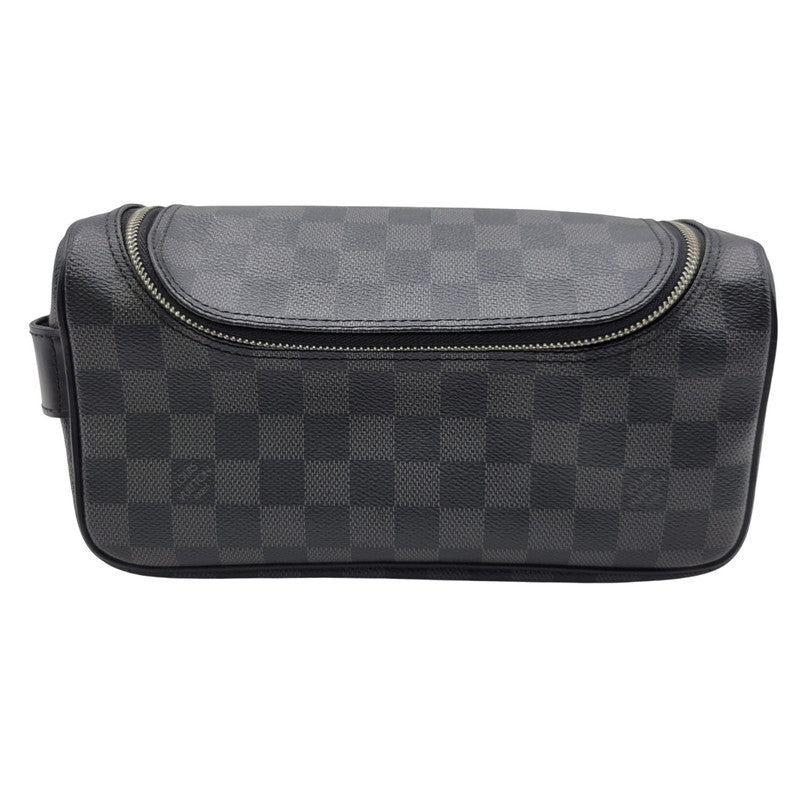 【中古品】【メンズ/レディース】 LOUIS VUITTON ルイ・ヴィトン N47625 BA1183 ダミエ グラフィット トワレ ポーチ バッグ 179-260406-as-05-izu カラー：ブラック 万代Net店