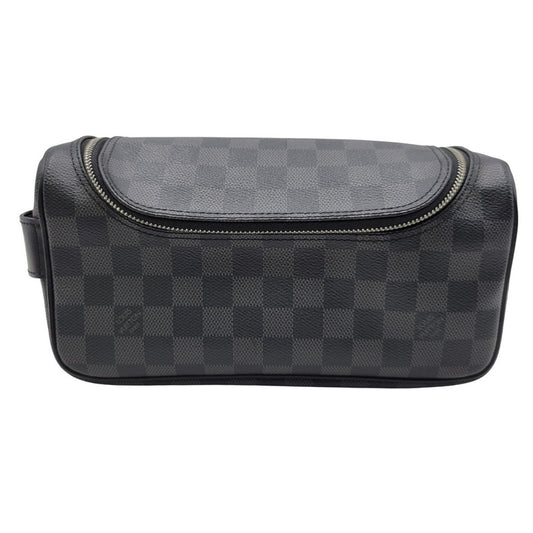 【中古品】【メンズ/レディース】 LOUIS VUITTON ルイ・ヴィトン N47625 BA1183 ダミエ グラフィット トワレ ポーチ バッグ 179-260406-as-05-izu カラー：ブラック 万代Net店