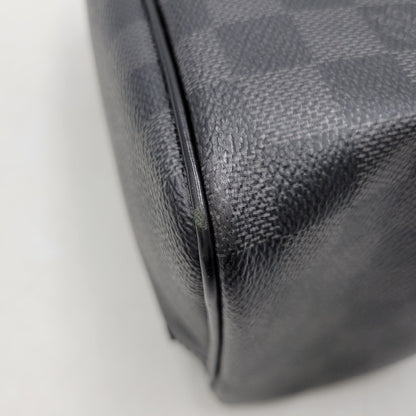 【中古品】【メンズ/レディース】 LOUIS VUITTON ルイ・ヴィトン N47625 BA1183 ダミエ グラフィット トワレ ポーチ バッグ 179-260406-as-05-izu カラー：ブラック 万代Net店