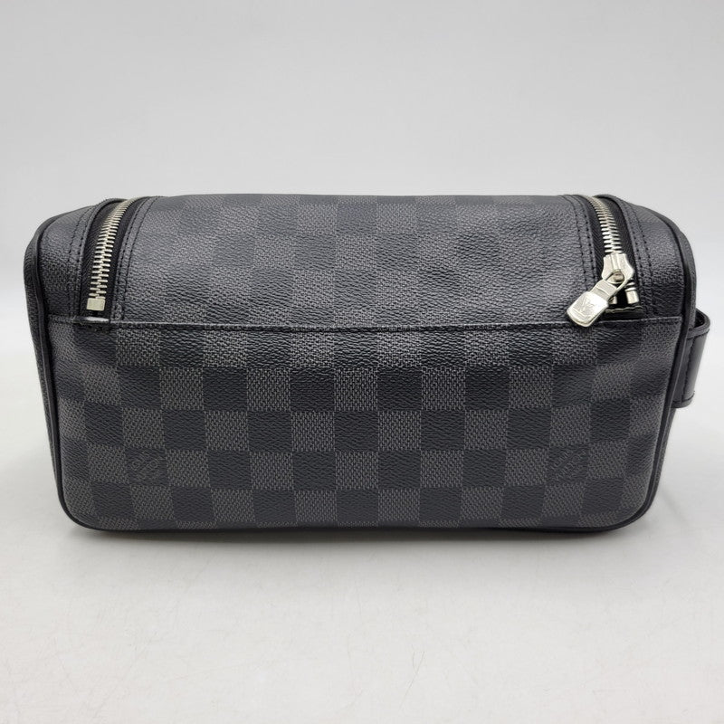 【中古品】【メンズ/レディース】 LOUIS VUITTON ルイ・ヴィトン N47625 BA1183 ダミエ グラフィット トワレ ポーチ バッグ 179-260406-as-05-izu カラー：ブラック 万代Net店