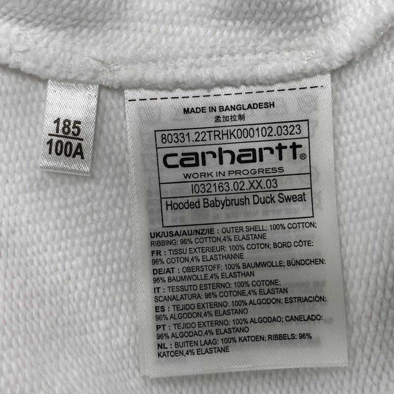 【中古美品】【メンズ】 CARHARTT WIP カーハート ダブリューアイピー I032163 HOODED BABYBRUSH DUCK SWEAT フーデッド ベビーブラシ ダック スウェット トップス 長袖 142-260406-cs-04-izu サイズ：XL カラー：ホワイト 万代Net店