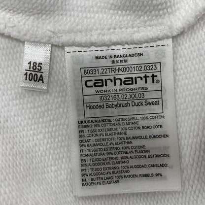 【中古美品】【メンズ】 CARHARTT WIP カーハート ダブリューアイピー I032163 HOODED BABYBRUSH DUCK SWEAT フーデッド ベビーブラシ ダック スウェット トップス 長袖 142-260406-cs-04-izu サイズ：XL カラー：ホワイト 万代Net店