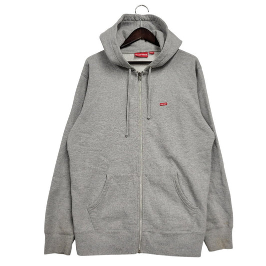 【中古品】【メンズ】 Supreme シュプリーム SMALL BOX LOGO ZIP UP HOODED SWEATSHIRT スモール ボックス ロゴ ジップアップ フーデッド スウェットシャツ トップス 長袖 149-260406-cs-15-izu サイズ：L カラー：グレー 万代Net店