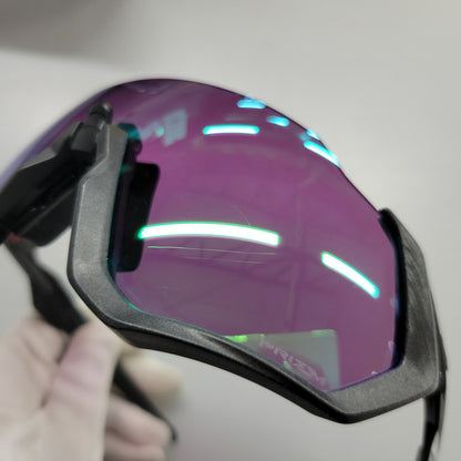 【中古品】【メンズ/レディース】 OAKLEY オークリー FLIGHT JACKET SUNGLASSES OO9401-1537 フライトジャケット サングラス 203-260406-as-01-izu カラー：ブラック×パープル系 万代Net店