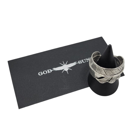 【中古品】【メンズ/レディース】 GOD SUNS ゴッドサンズ SV925×PT900 先プラチナ フェザーリング レギュラー大 アクセサリー 指輪 192-260408-kh-02-izu カラー：シルバー 万代Net店