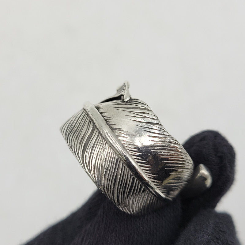 【中古品】【メンズ/レディース】 GOD SUNS ゴッドサンズ SV925×PT900 先プラチナ フェザーリング レギュラー大 アクセサリー 指輪 192-260408-kh-02-izu カラー：シルバー 万代Net店