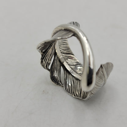 【中古品】【メンズ/レディース】 GOD SUNS ゴッドサンズ SV925×PT900 先プラチナ フェザーリング レギュラー大 アクセサリー 指輪 192-260408-kh-02-izu カラー：シルバー 万代Net店