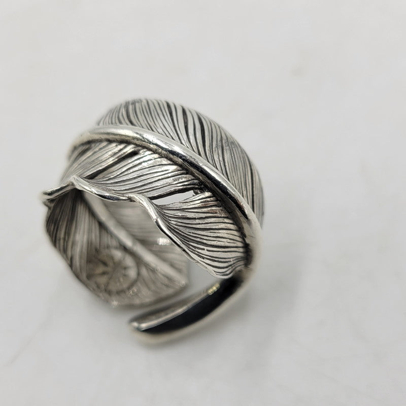 【中古品】【メンズ/レディース】 GOD SUNS ゴッドサンズ SV925×PT900 先プラチナ フェザーリング レギュラー大 アクセサリー 指輪 192-260408-kh-02-izu カラー：シルバー 万代Net店