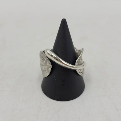 【中古品】【メンズ/レディース】 GOD SUNS ゴッドサンズ SV925×PT900 先プラチナ フェザーリング レギュラー大 アクセサリー 指輪 192-260408-kh-02-izu カラー：シルバー 万代Net店