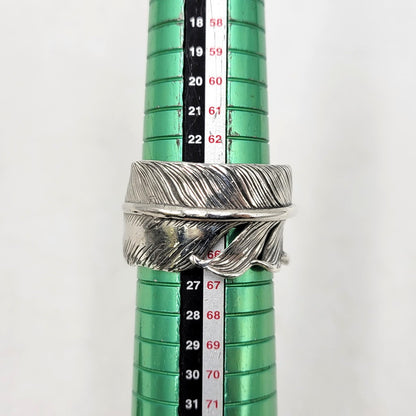 【中古品】【メンズ/レディース】 GOD SUNS ゴッドサンズ SV925×PT900 先プラチナ フェザーリング レギュラー大 アクセサリー 指輪 192-260408-kh-02-izu カラー：シルバー 万代Net店