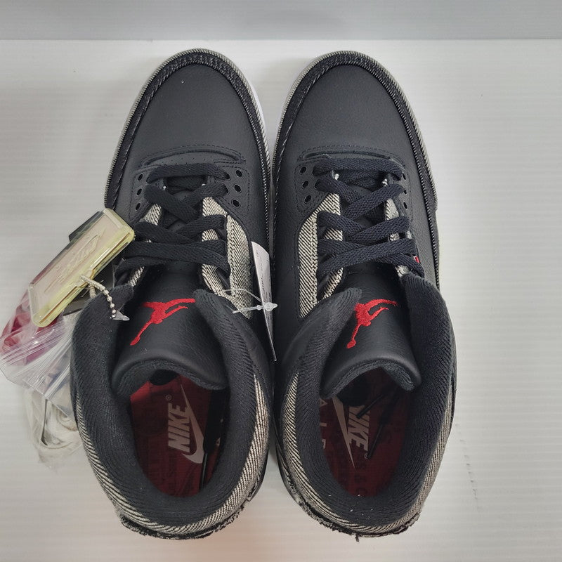【中古美品】【メンズ】 NIKE ナイキ × LEVI'S リーバイス AIR JORDAN 3 RTR LSC BLK SP IR0914-400 エアジョーダン3 レトロ スニーカー シューズ 靴 160-260406-as-12-izu サイズ：26.5cm カラー：DENIM/BLACK-GYM RED 万代Net店