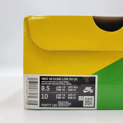 【中古品】【メンズ】 NIKE SB ナイキエスビー DUNK LOW OG QS FD8777-100 ダンク ロー OG QS スニーカー シューズ 靴 160-260406-as-15-izu サイズ：26.5cm カラー：WHITE/HYPER ROYAL-MEAN GREEN 万代Net店