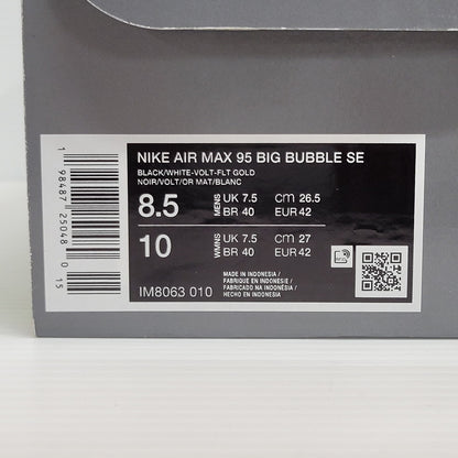 【中古美品】【メンズ】 NIKE ナイキ AIR MAX 95 BIG BUBBLE SE IM8063-010 エア マックス 95 ビッグ バブル SE スニーカー シューズ 靴 160-260406-as-11-izu サイズ：26.5cm カラー：BLACK/WHITE-VOLT-FLT GOLD 万代Net店