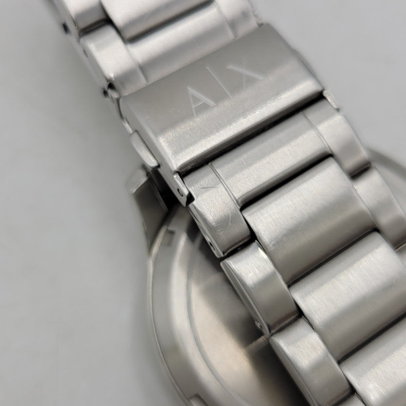 【中古品】【メンズ/レディース】 ARMANI EXCHANGE アルマーニエクスチェンジ STAINLESS STEEL AX2416 ステンレススチール スケルトン 自動巻 腕時計 197-260406-as-02-izu カラー：シルバー 万代Net店