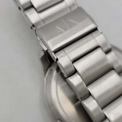 【中古品】【メンズ/レディース】 ARMANI EXCHANGE アルマーニエクスチェンジ STAINLESS STEEL AX2416 ステンレススチール スケルトン 自動巻 腕時計 197-260406-as-02-izu カラー：シルバー 万代Net店