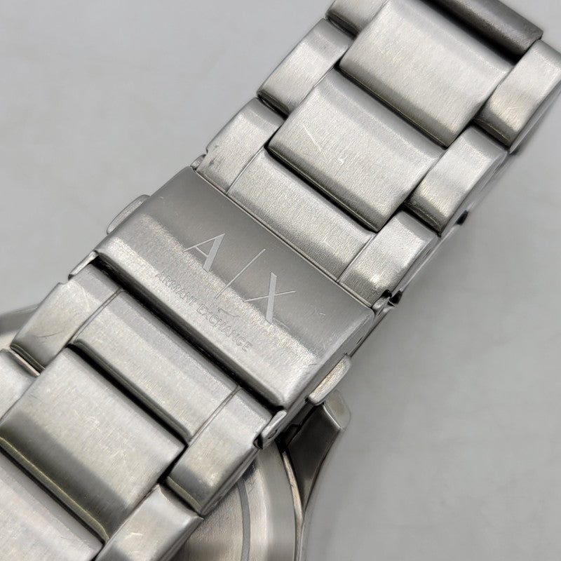 【中古品】【メンズ/レディース】 ARMANI EXCHANGE アルマーニエクスチェンジ STAINLESS STEEL AX2416 ステンレススチール スケルトン 自動巻 腕時計 197-260406-as-02-izu カラー：シルバー 万代Net店