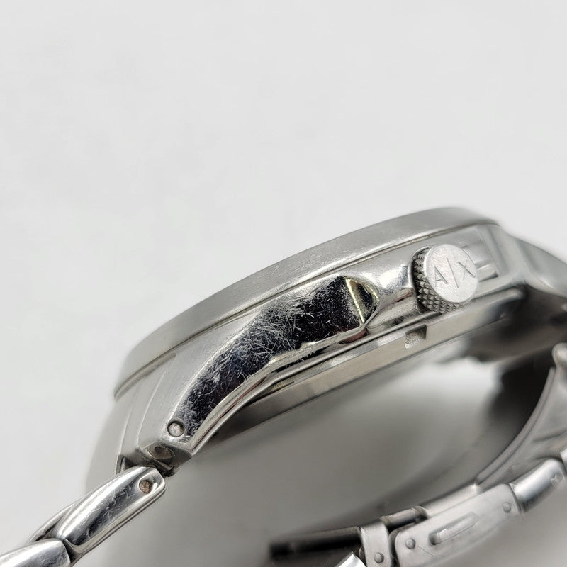 【中古品】【メンズ/レディース】 ARMANI EXCHANGE アルマーニエクスチェンジ STAINLESS STEEL AX2416 ステンレススチール スケルトン 自動巻 腕時計 197-260406-as-02-izu カラー：シルバー 万代Net店