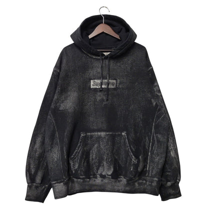 【中古品】【メンズ】 Supreme シュプリーム × MM6 MAISON MARGIELA メゾン マルジェラ 24SS FOIL BOX LOGO HOODED SWEATSHIRT フォイル ボックス ロゴ フーデッド スウェットシャツ トップス 149-260407-ya-11-izu サイズ：L カラー：BLACK" 万代Net店