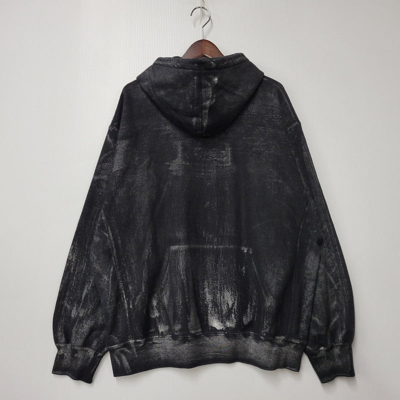 【中古品】【メンズ】 Supreme シュプリーム × MM6 MAISON MARGIELA メゾン マルジェラ 24SS FOIL BOX LOGO HOODED SWEATSHIRT フォイル ボックス ロゴ フーデッド スウェットシャツ トップス 149-260407-ya-11-izu サイズ：L カラー：BLACK" 万代Net店