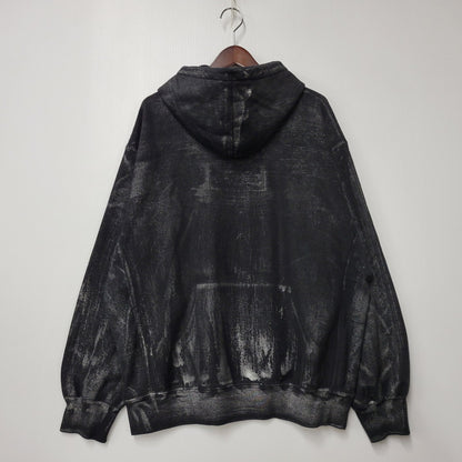 【中古品】【メンズ】 Supreme シュプリーム × MM6 MAISON MARGIELA メゾン マルジェラ 24SS FOIL BOX LOGO HOODED SWEATSHIRT フォイル ボックス ロゴ フーデッド スウェットシャツ トップス 149-260407-ya-11-izu サイズ：L カラー：BLACK" 万代Net店