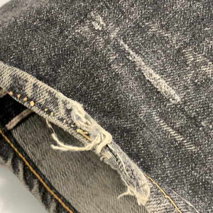 【中古品】【メンズ】 TENDERLOIN テンダーロイン CINCH BACK BUTTONFLY BLACK DENIM PANTS シンチ バック ボタンフライ デニム パンツ ズボン ボトムス 153-260407-ya-05-izu サイズ：L カラー：BLACK 万代Net店